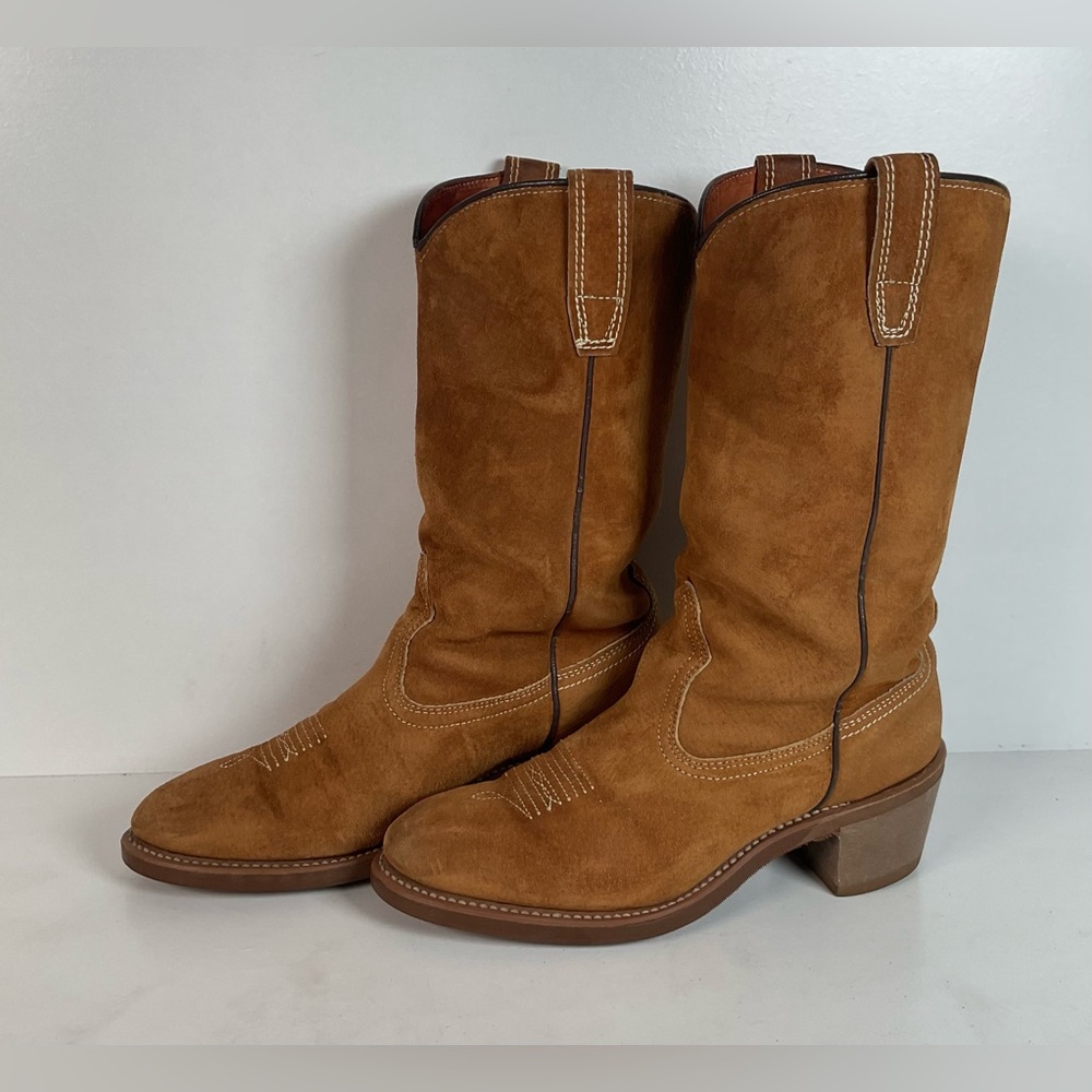 Vintage Wolverine Pig Skin Suede Cowgirl Boots | USA Made | Women’s 7.5 M